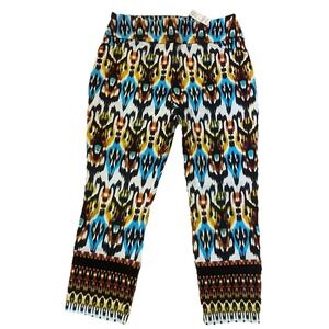 New York & Company Women Pants Large All Over Print Pull On NWT